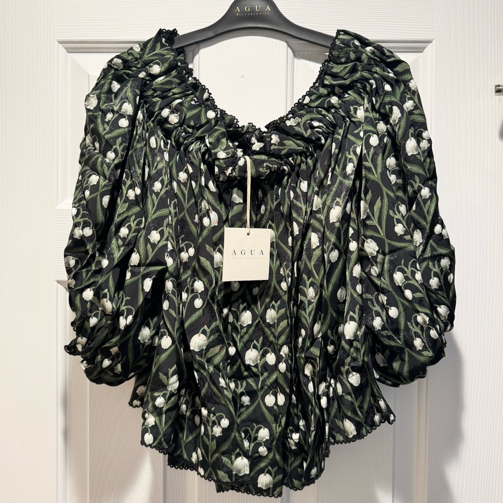 NWT Agua Bendita Urucu Perla Off-Shoulder Top XL